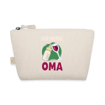 ICH WERDE OMA Geschenke zur Geburt des Enkelkindes - Bio-Täschchen - Natur - Vorne