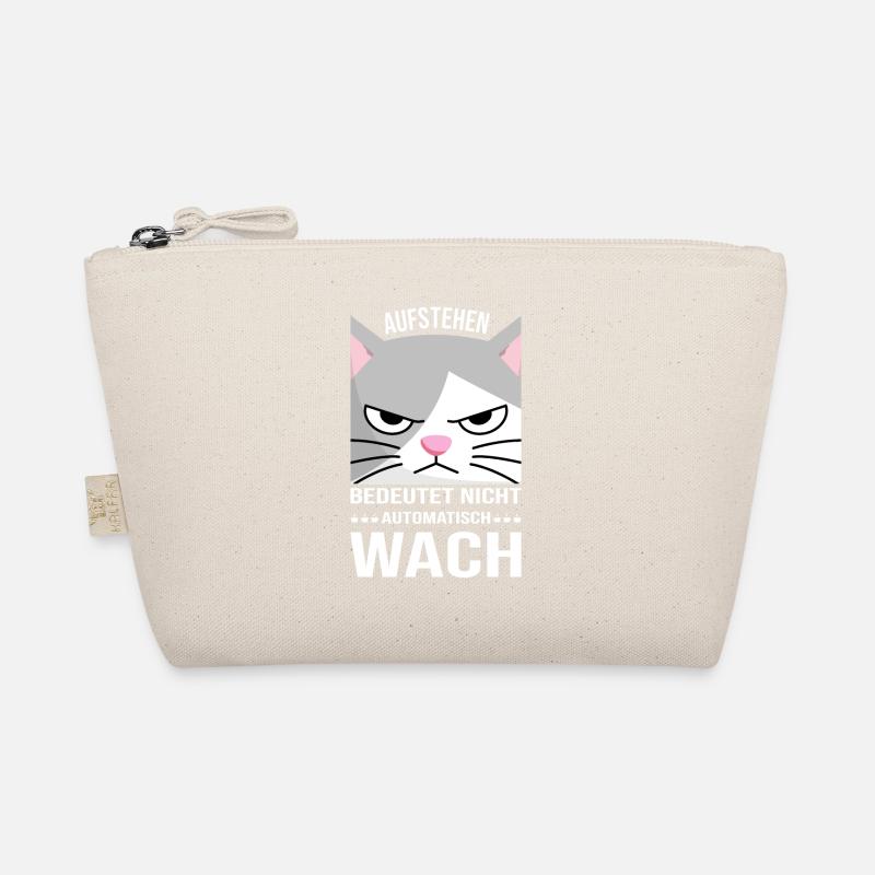 Morgenmuffel Aufstehen Katze Kaffee Geschenk Idee Bio-Täschchen