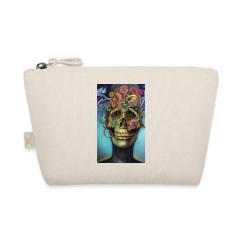 Beautiful fantasy Skull - Organic Pouch - nature - Front