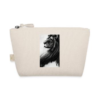 Lion Black and White - Organic Pouch - nature - Front