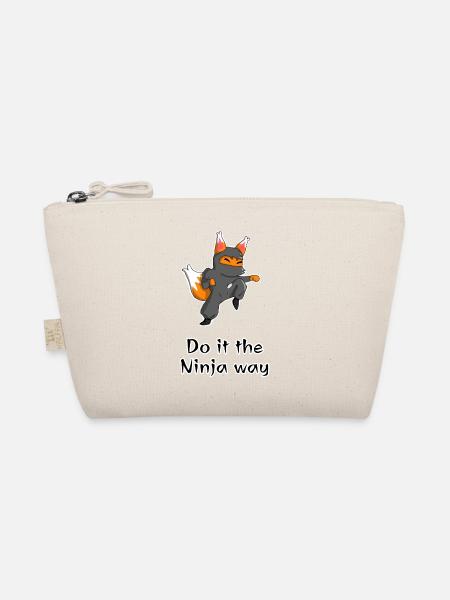 Ninja-Fuchs Geschenk - Bio-Täschchen - Natur