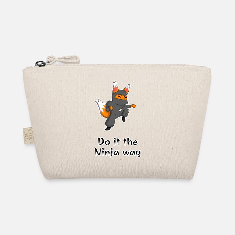 Ninja-Fuchs Geschenk - Bio-Täschchen - Natur