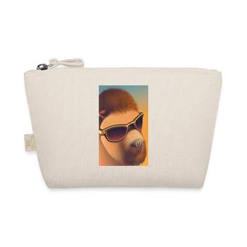 Cool Comic Portrait of Capybara with sunglasses - Organic Pouch - nature - Front