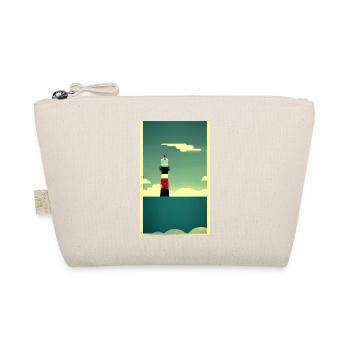 landscape beach coast lighthouse comic cartoon - Organic Pouch - nature - Front