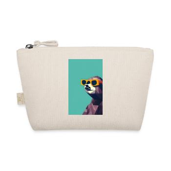 Cool Comic Portrait of a Sloth with sunglasses - Organic Pouch - nature - Front