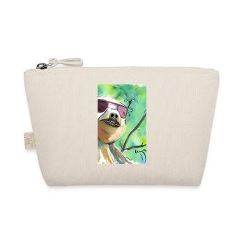Cool Comic Portrait of a Sloth with sunglasses - Organic Pouch - nature - Front
