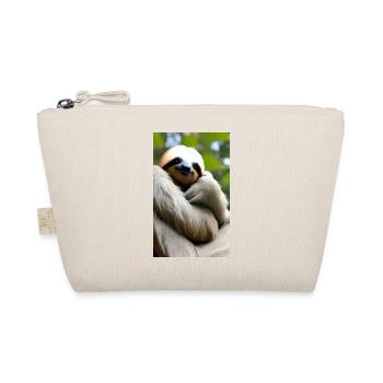Sloth (in german Faultier) Folivora - Organic Pouch - nature - Front