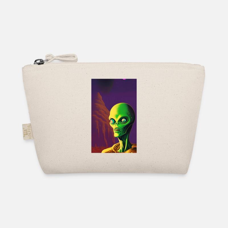 Creepy Horror Comic Alien on a strange planet Organic Pouch
