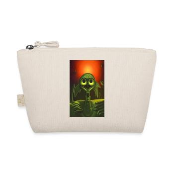 Crazy Comic Alien auf einer fremden Planetenlandschaft - Bio-Täschchen - Natur - Vorne