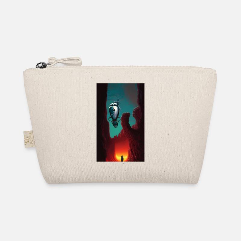 Creepy Comic robot spaceship Alien on a strange Organic Pouch