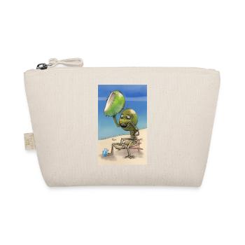 Crazy Comic Alien sur une plage avec un espace cocotier - Trousse biologique - nature - Devant