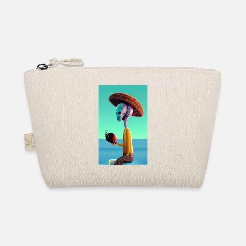 Crazy Comic Alien sur une plage avec un espace cocotier Trousse biologique