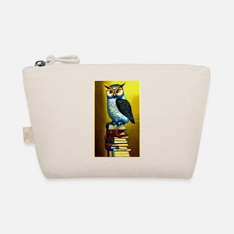 Comic Cartoon Cute Book Owl Owl Book Stack Organic Pouch