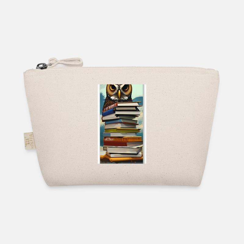 Comic Cartoon Cute Book Owl Owl Book Stack Organic Pouch