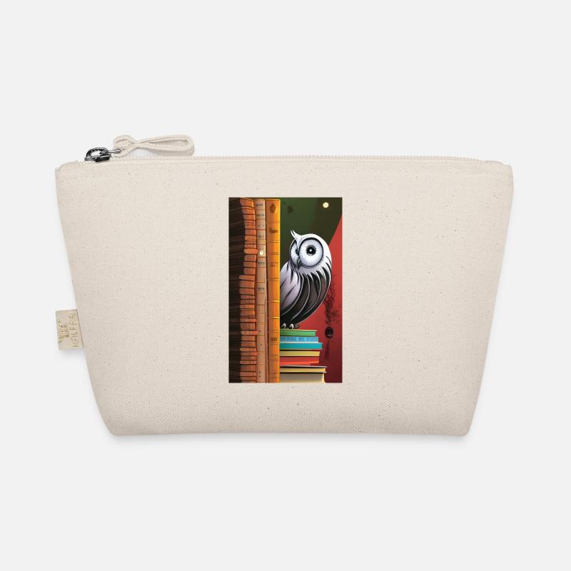 Comic Cartoon Cute Book Owl Owl Book Stack Organic Pouch
