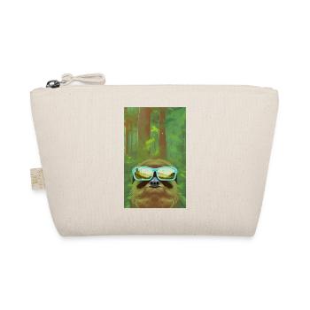 Cool Comic Portrait of a Sloth with sunglasses - Organic Pouch - nature - Front