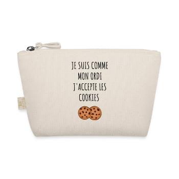 je suis comme mon ordi j'accepte les cookies - Trousse biologique - nature - Devant