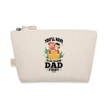 Papa Daughter Child Father's Day Girl Gift - Organic Pouch - nature - Front