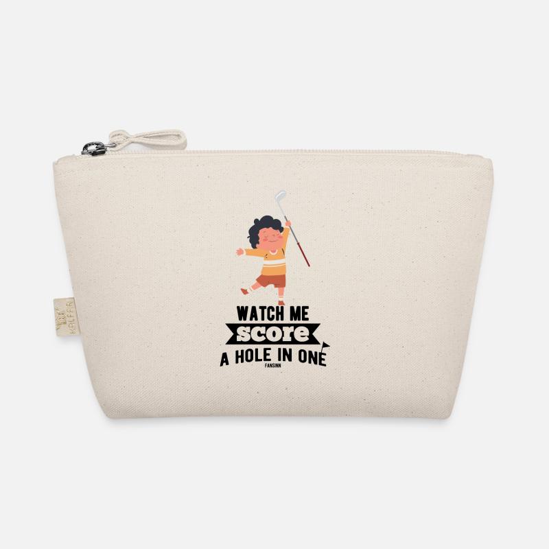 Child plays golf on the golf course Organic Pouch