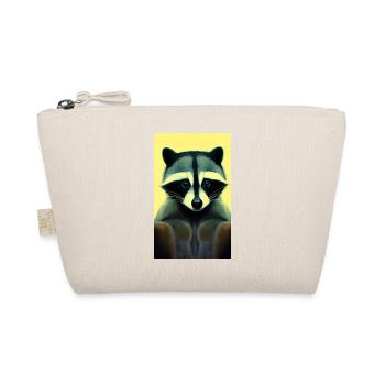 Comic Cartoon of a North American racoon - Organic Pouch - nature - Front