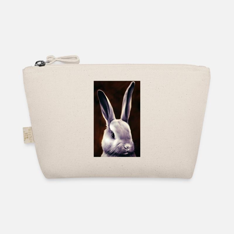 Cool Comic Portrait of a rabbit Organic Pouch