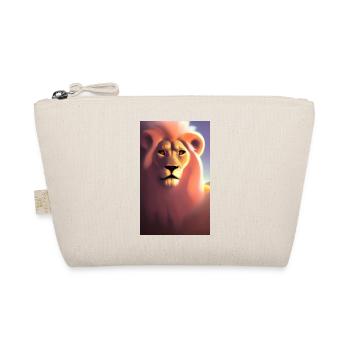 Comic Cartoon Drawing of a queer Lioness lion - Organic Pouch - nature - Front
