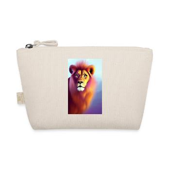 Comic Cartoon Drawing of a queer Lioness lion - Organic Pouch - nature - Front