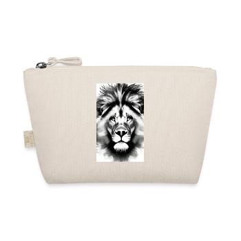Lion Black and White - Organic Pouch - nature - Front