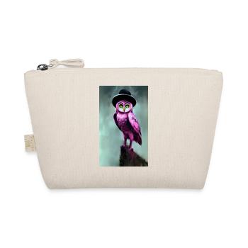 Owl with hat - Organic Pouch - nature - Front