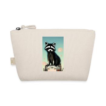 Comic Cartoon of a North American racoon - Organic Pouch - nature - Front