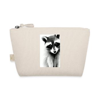 Comic Cartoon of a North American racoon - Organic Pouch - nature - Front