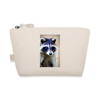Comic Cartoon of a North American racoon - Organic Pouch - nature - Front