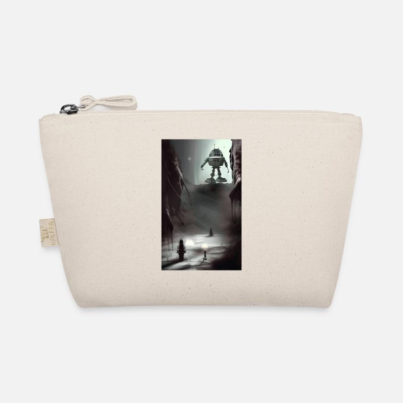 Creepy Comic robot spaceship Alien on a strange Organic Pouch