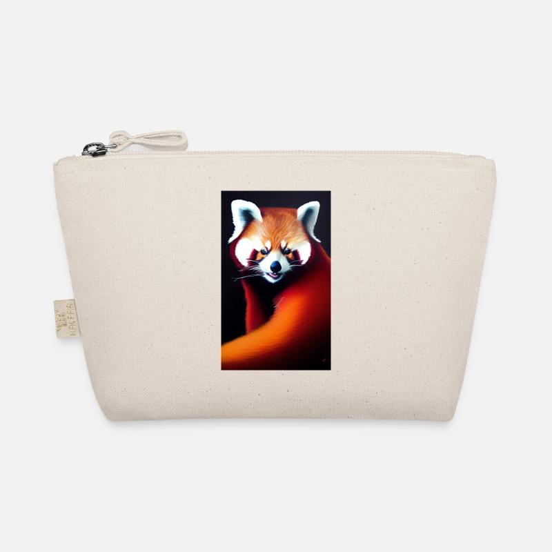 Red Panda comic cartoon drawing Organic Pouch