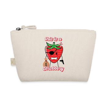 this is a strobbery gift - Organic Pouch - nature - Front