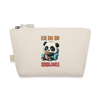 Serienjunkie Serienmarathon Panda Popcorn Couch - Bio-Täschchen - Natur - Vorne