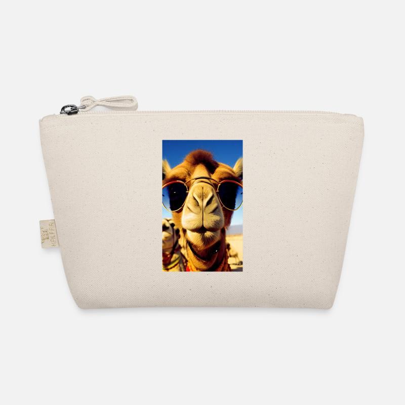 Coole Kamelurlaub Selfie Wüste Sonnenbrille Comic Bio-Täschchen