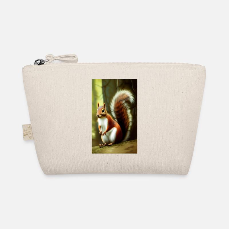 Cooles Comic-Porträt einer wilden Eichhörnchen-Majestät Bio-Täschchen