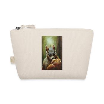 Cool Comic Portrait of a wild red squirrel nuts - Organic Pouch - nature - Front