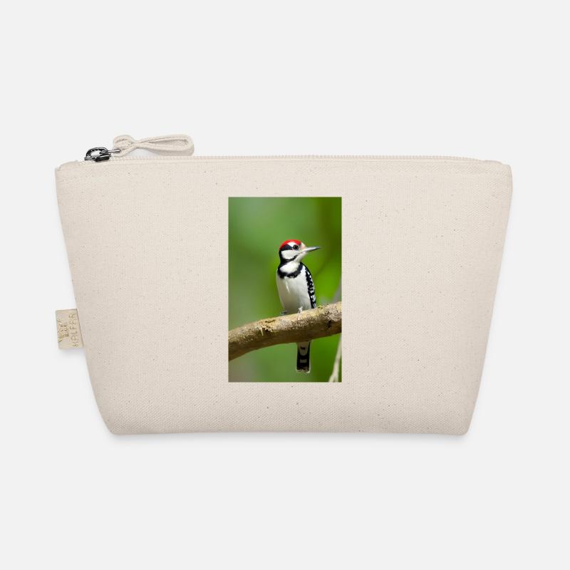 Pileated woodpecker red headed cool comic drawing Organic Pouch