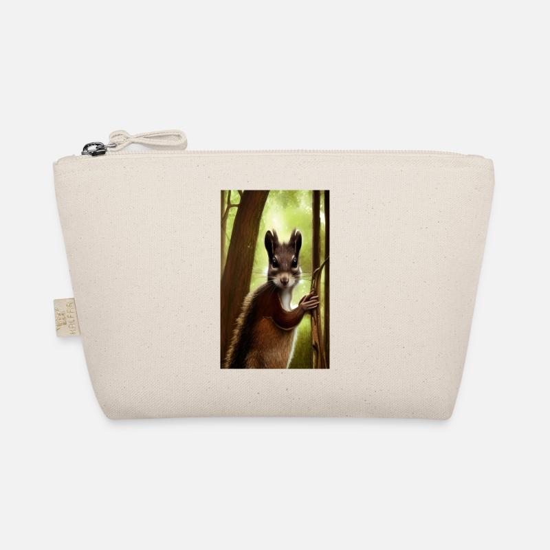 Cooles Comic Portrait wildes rotes Eichhörnchen majestätisch Bio-Täschchen