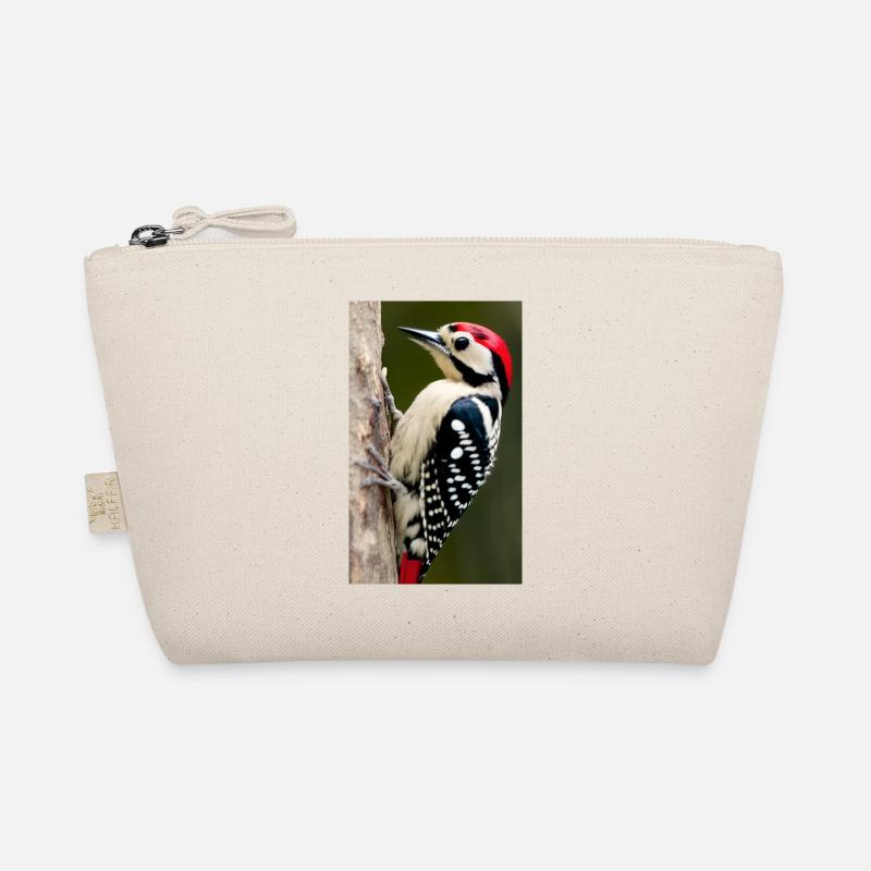 Pileated woodpecker red headed cool comic drawing Organic Pouch