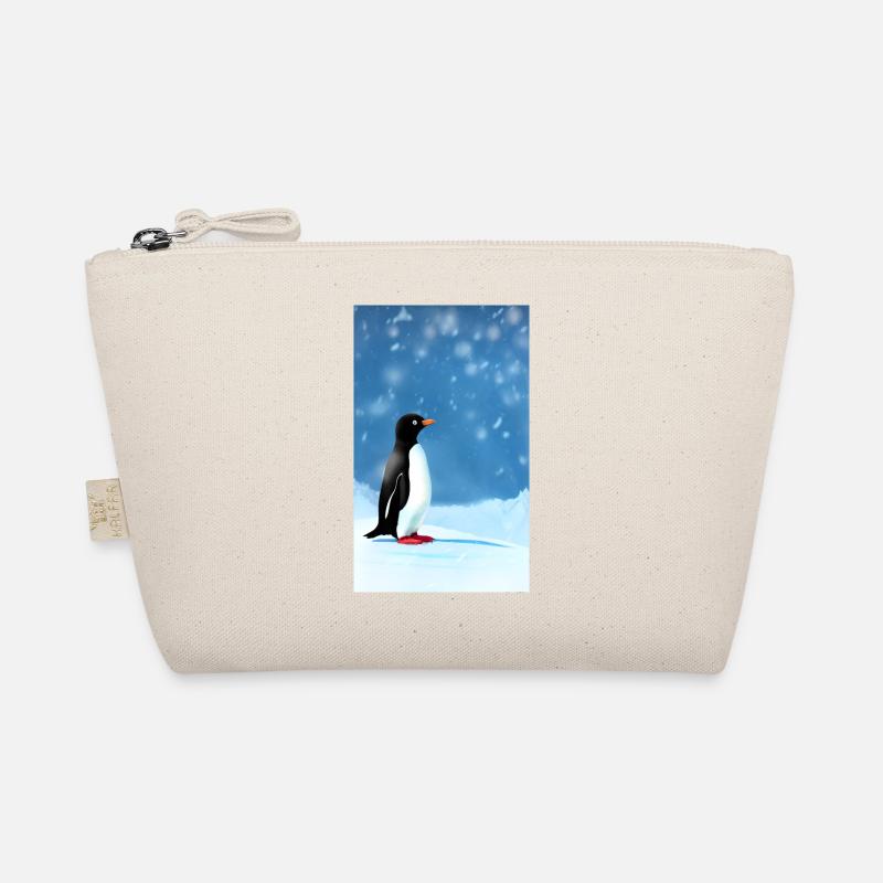 Süßer Pinguin im Schnee - Bio-Täschchen - Natur