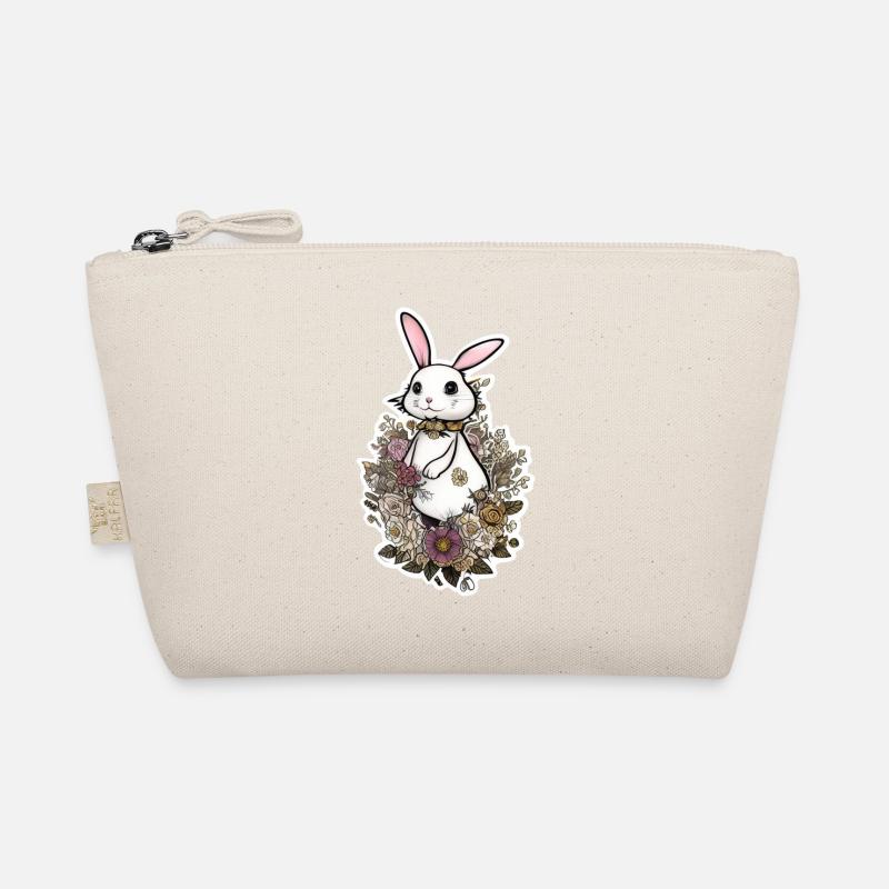 mignon lapin de pâques dans les fleurs Trousse biologique