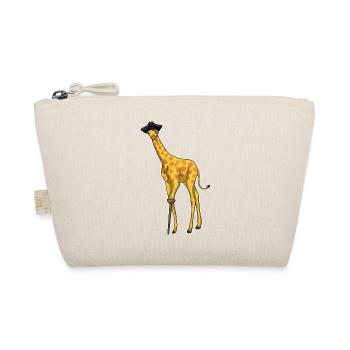 Giraffe Pirat Piratenhut - Bio-Täschchen - Natur - Vorne