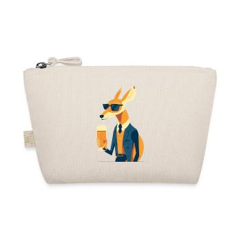 Cool fox with beer, suit and sunglasses - Organic Pouch - nature - Front