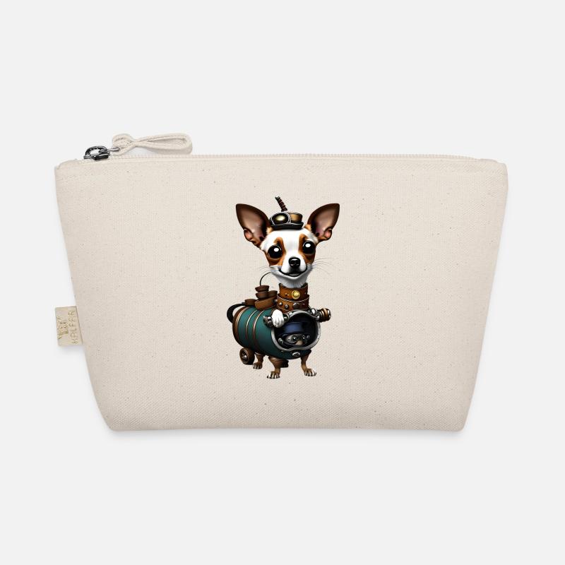 Steampunk Chihuahua - Bio-Täschchen - Natur
