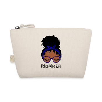 Police Wife Life Messy Bun Drôle Police Wife Mom - Trousse biologique - nature - Devant
