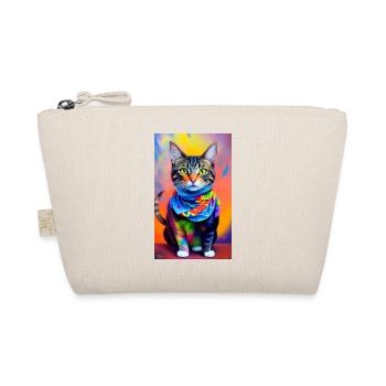 Fabulous domestic short haired cat - Organic Pouch - nature - Front