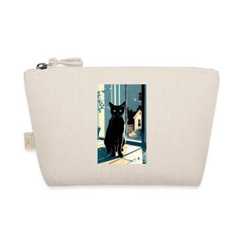 Domestic short haired cat during night - Organic Pouch - nature - Front